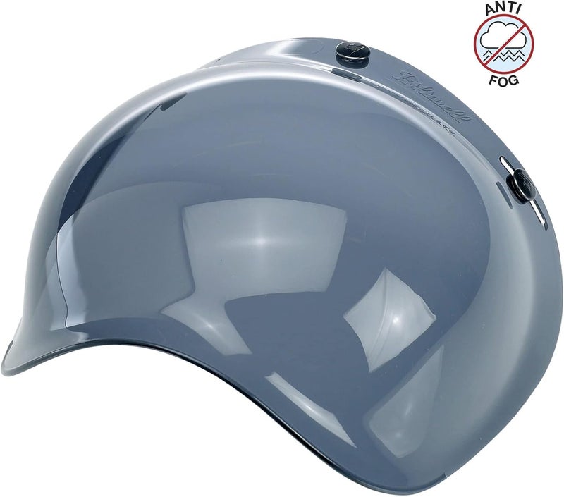 Biltwell Bubble Shield Smoke - Anti-fog, Scratch Resistant, UV/A UV/B Resistant - Image 2